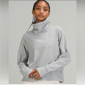 NEW Lululemon Ready to Rulu Pullover Heathered Raceway Grey Size 10